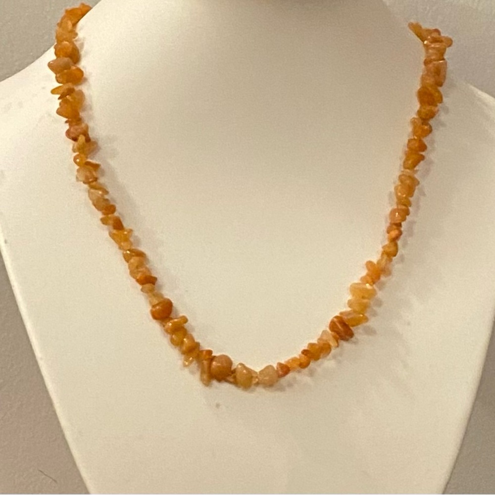 NEW Carnelian Genuine chip necklace